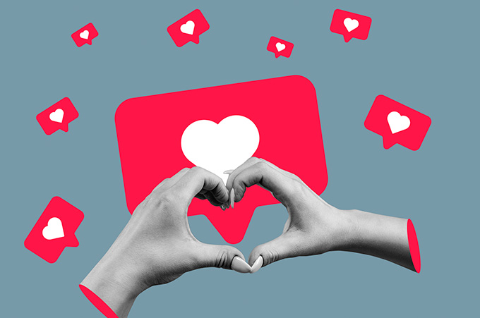 Manos en Forma de Corazn Encima de conos de Corazn
