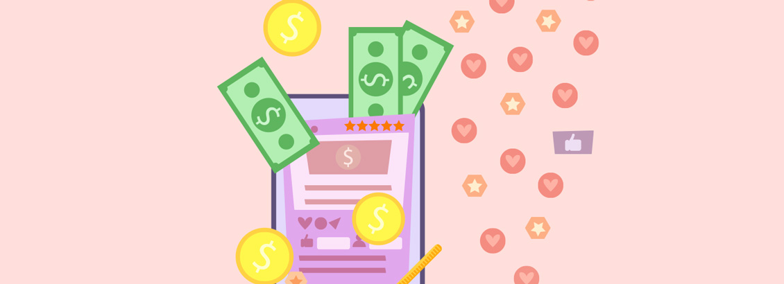 Ilustración de Smartphone con Dinero en su Pantalla y Muchos Íconos de Notificaciones