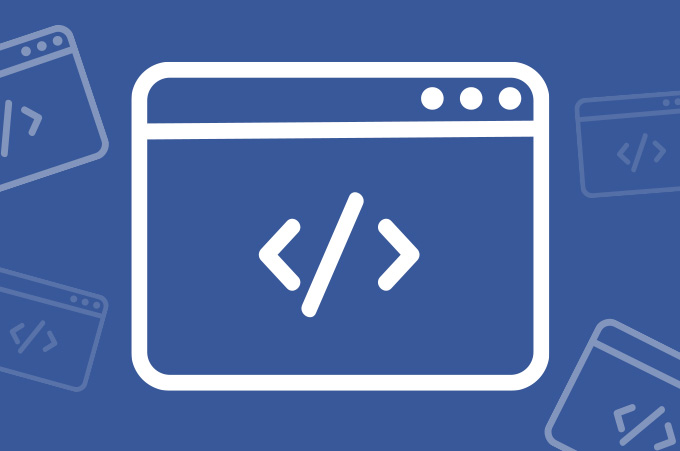 Ilustracin de Logo de Facebook Pxel con Fondo Azul