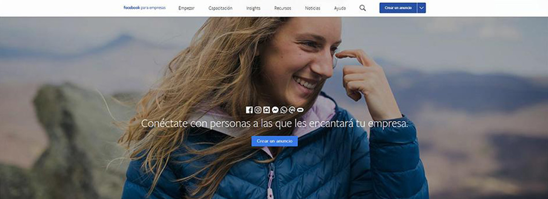 Página de Inicio de Facebook Ads