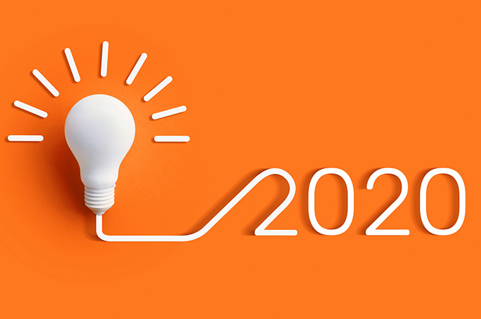 Ilustracin de Bombilla con Cable que Forma 2020