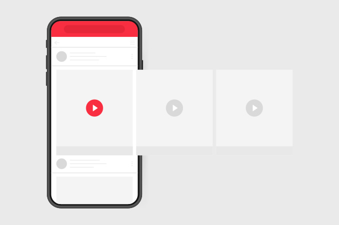 Ilustracin de Smarphone con cono de Play en su Pantalla