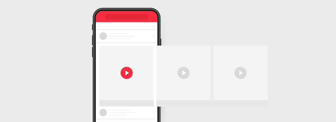 Ilustracin de Smarphone con cono de Play en su Pantalla