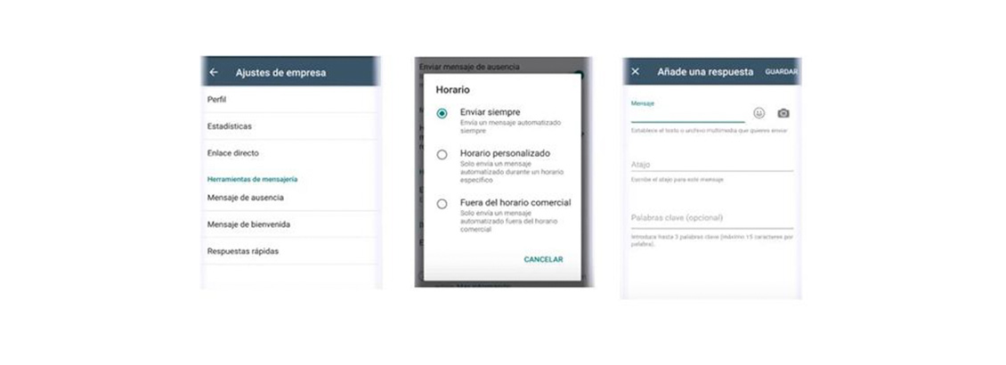 Captura de Pantalla de Funciones de WhatsApp Business