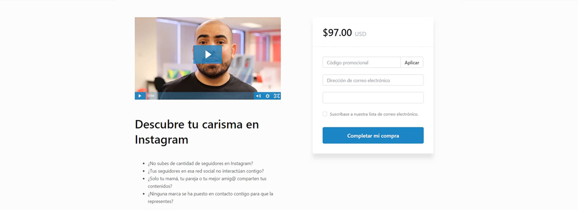Captura de Página Para Comprar Curso Online de Antonio Torrealba