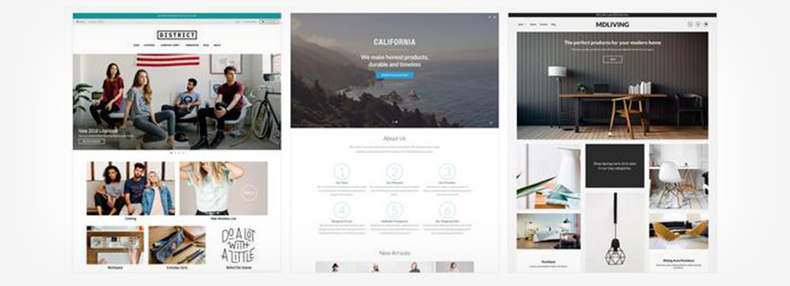 Distintas Plantillas de Shopify
