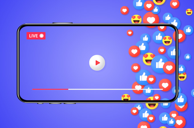Smartphone Reproduciendo una Transmisin de Video en Vivo