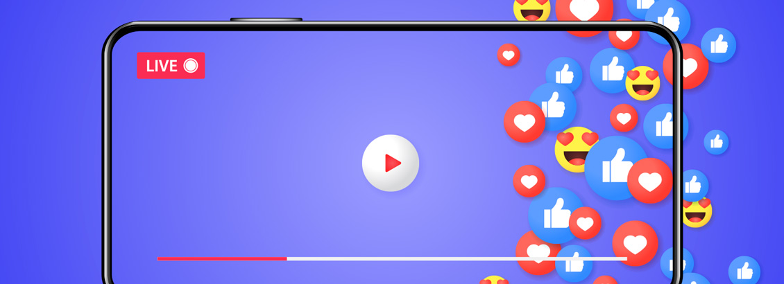 Smartphone Reproduciendo una Transmisin de Video en Vivo