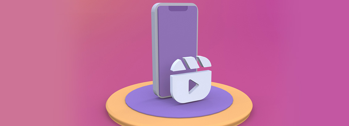 Ilustracin Colorida de Smartphone y Logo de Reels