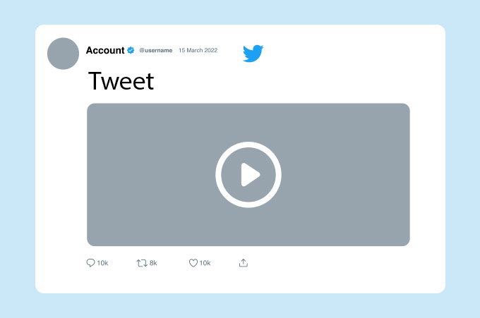 Plantilla de Tweet con Formato de Video