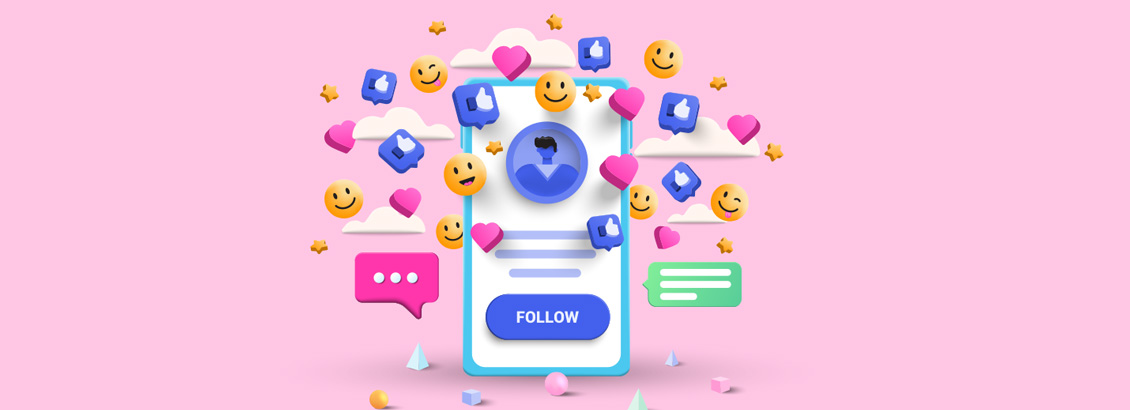 Celular Liberando Varios Iconos de Redes Sociales para Representar el Crecimiento en Instagram