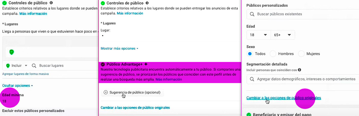 Nueva segmentacion de Facebook