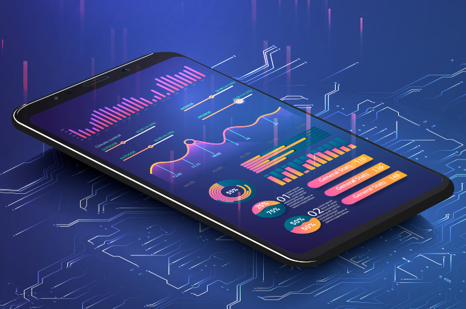 Ilustracin de Telfono Mostrando los Datos que Ofrefe Instagram